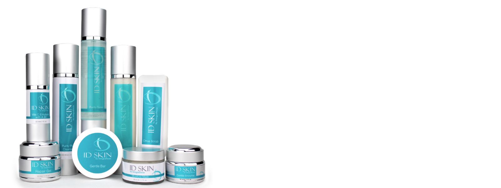 ID Skin AgeWell Collection retail skincare products — anti-aging serums and moisturizers with hyaluronic acid and ceramides for licensed estheticians